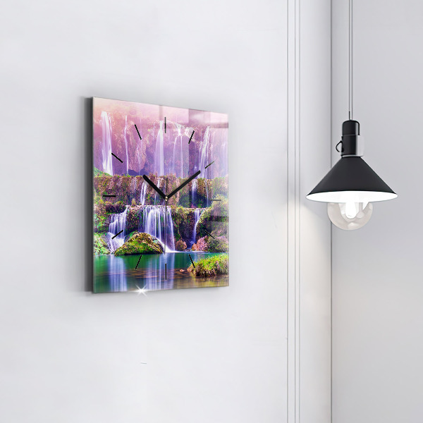 Square wall clock Jiulong Waterfall China