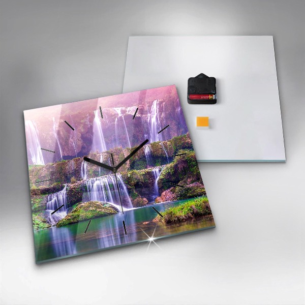 Square wall clock Jiulong Waterfall China