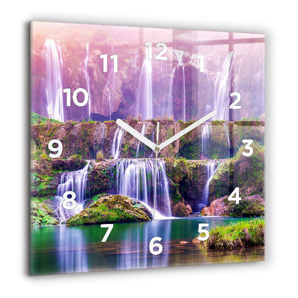 Square wall clock Jiulong Waterfall China