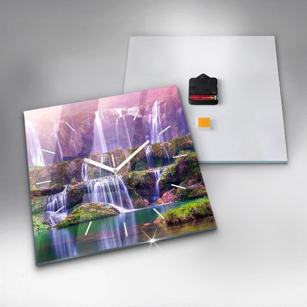 Square wall clock Jiulong Waterfall China