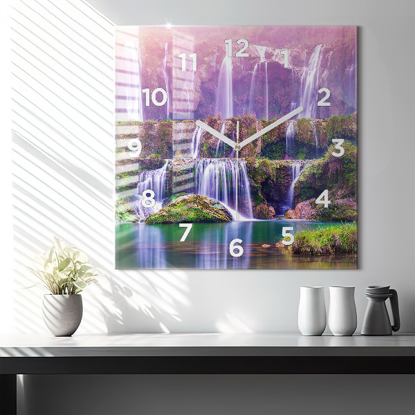 Square wall clock Jiulong Waterfall China