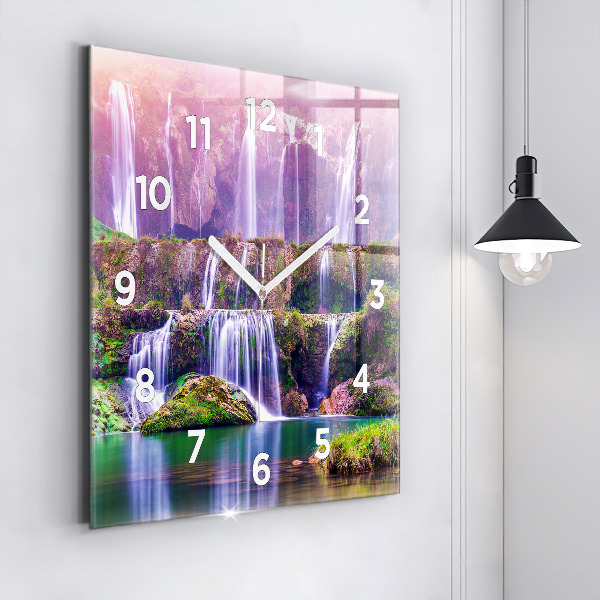 Square wall clock Jiulong Waterfall China