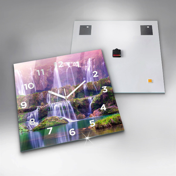 Square wall clock Jiulong Waterfall China