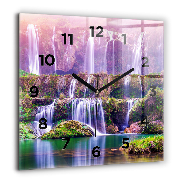 Square wall clock Jiulong Waterfall China