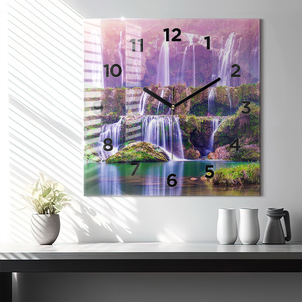 Square wall clock Jiulong Waterfall China
