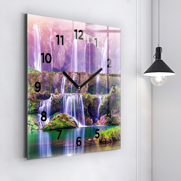 Square wall clock Jiulong Waterfall China