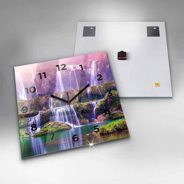 Square wall clock Jiulong Waterfall China