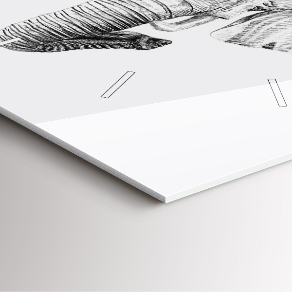 Square wall clock Graphic elephant head