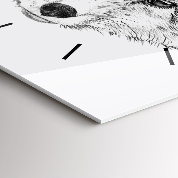 Square wall clock Graphic fox head