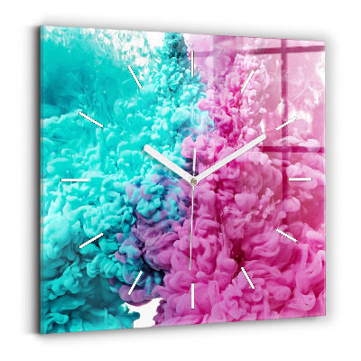 Square wall clock Modern art - spots