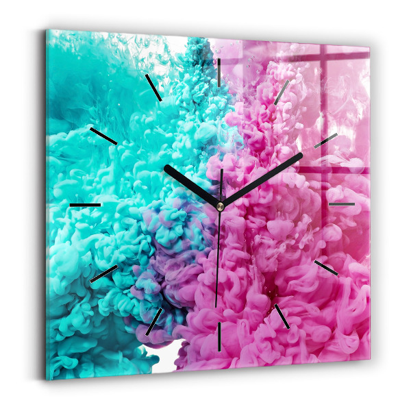 Square wall clock Modern art - spots
