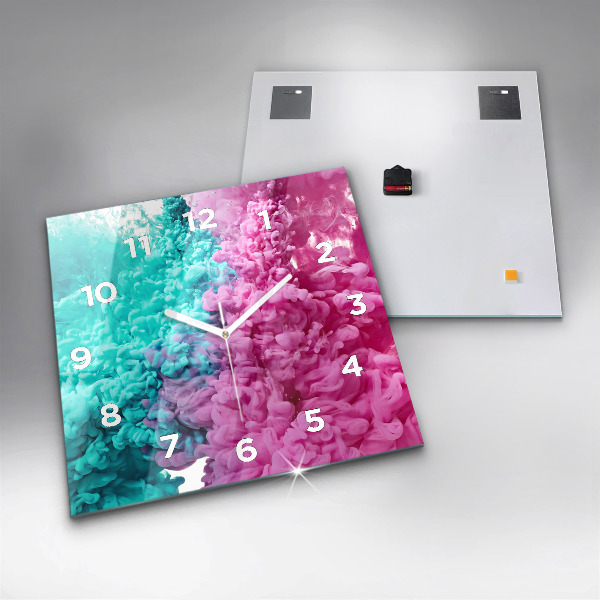 Square wall clock Modern art - spots