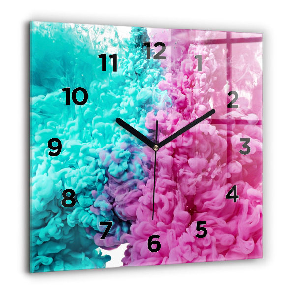 Square wall clock Modern art - spots