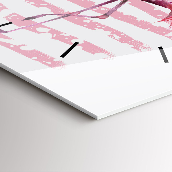 Square wall clock Flamingo Graphic