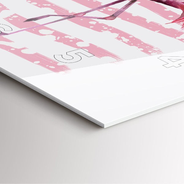 Square wall clock Flamingo Graphic