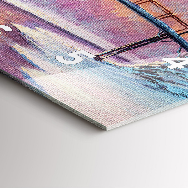 Square wall clock Christmas tree and bridge