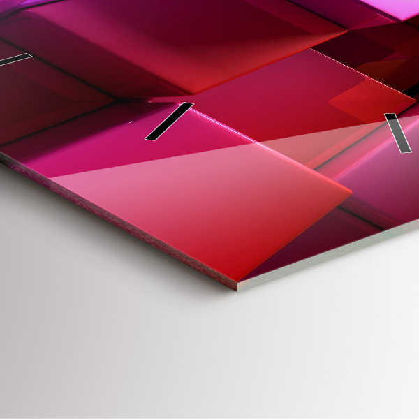 Square wall clock Colored cubes