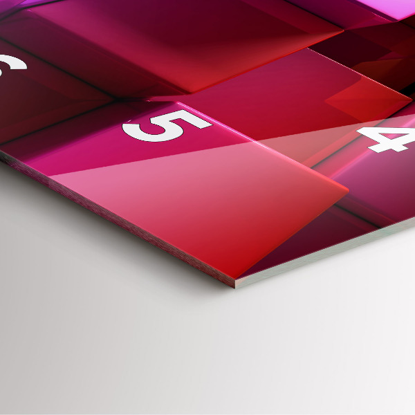 Square wall clock Colored cubes