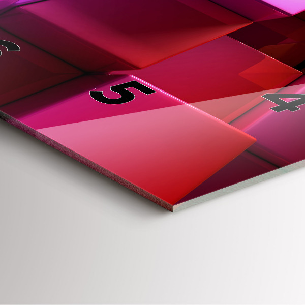 Square wall clock Colored cubes