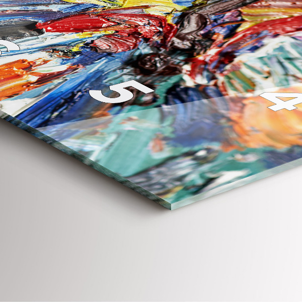 Square wall clock Fragment of oil art