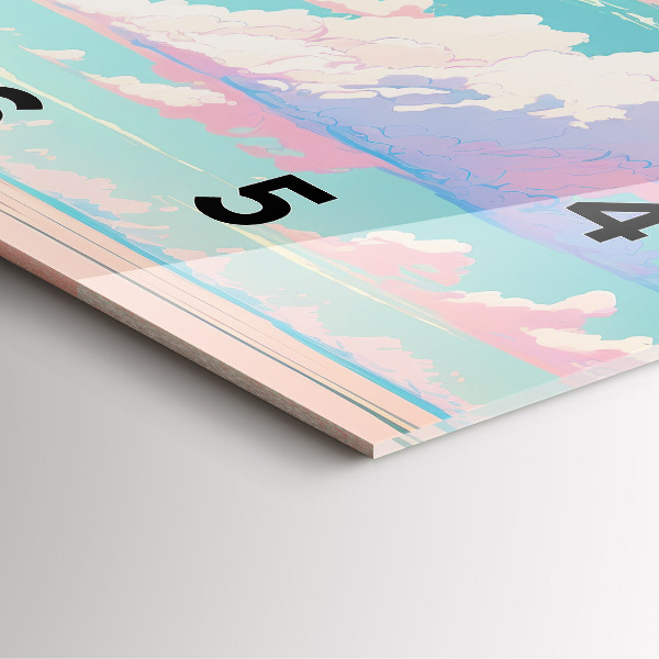 Square wall clock Pastel color of the sky