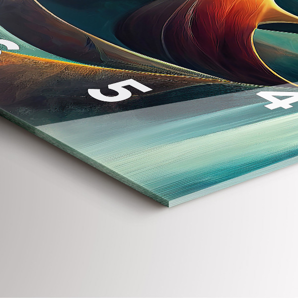 Square wall clock Flowing Waterfall