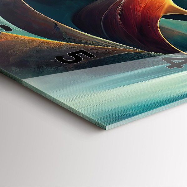 Square wall clock Flowing Waterfall