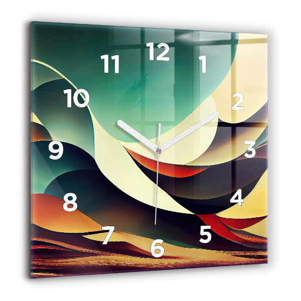 Square wall clock Abstract lines background