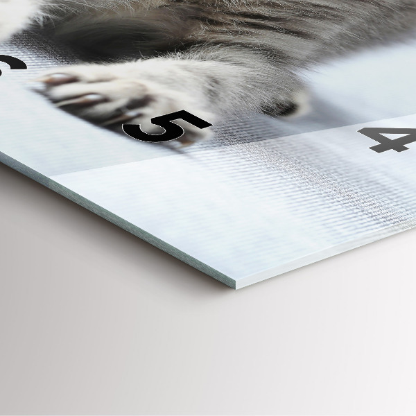 Square wall clock Cat on the couch