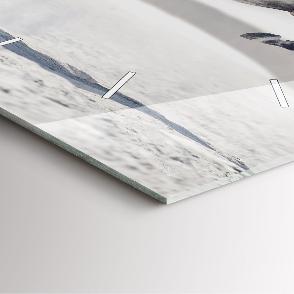 Square wall clock Galloping white horse