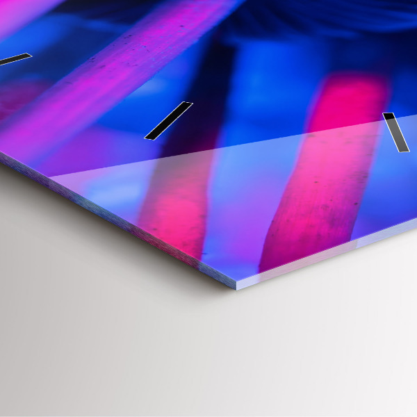 Square wall clock Magic colorful mushrooms