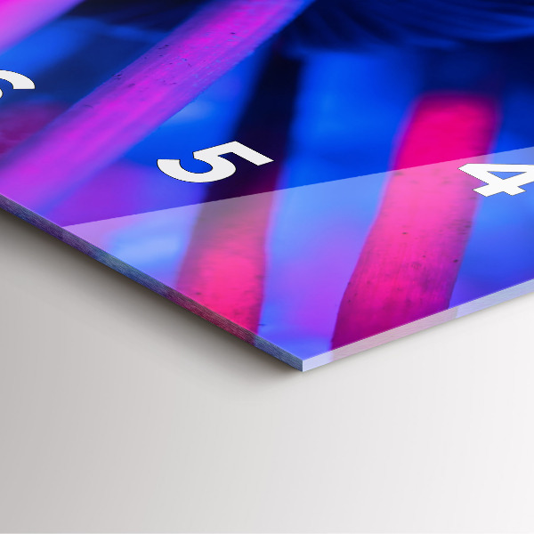 Square wall clock Magic colorful mushrooms