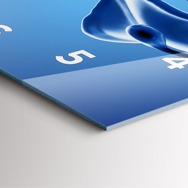 Square wall clock Liquid abstraction