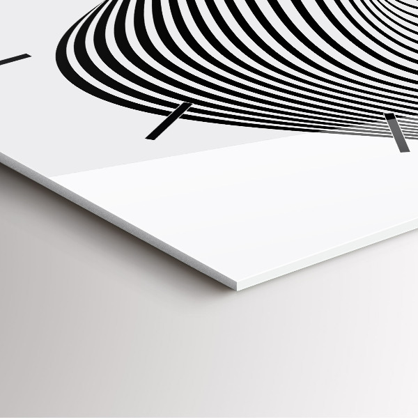 Square wall clock Black and white art