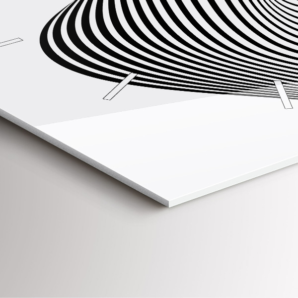 Square wall clock Black and white art