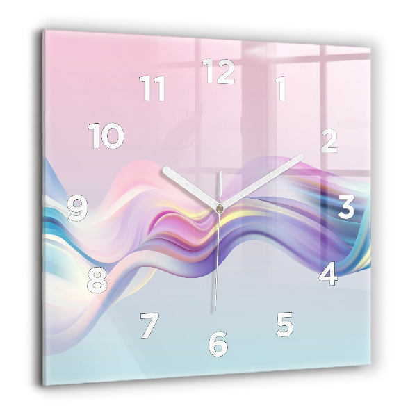 Square wall clock Pastel Wave Abstraction
