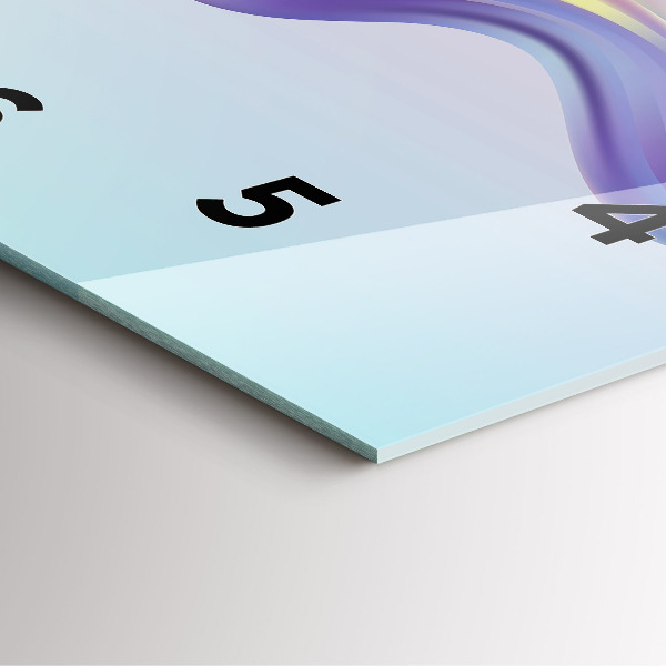 Square wall clock Pastel Wave Abstraction