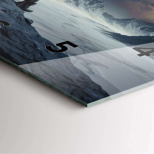 Square wall clock Man in front of the moon