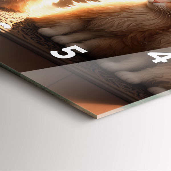 Square wall clock Four Kittens in the Sun