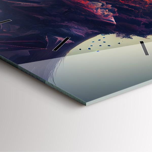 Square wall clock Abstract woman