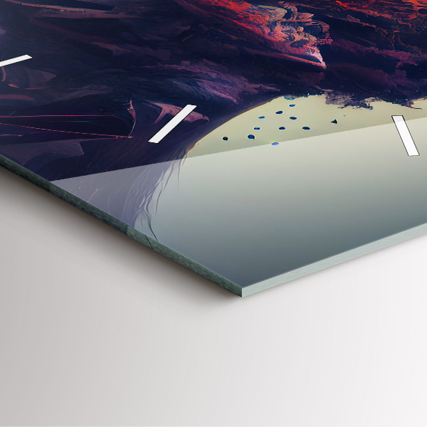 Square wall clock Abstract woman