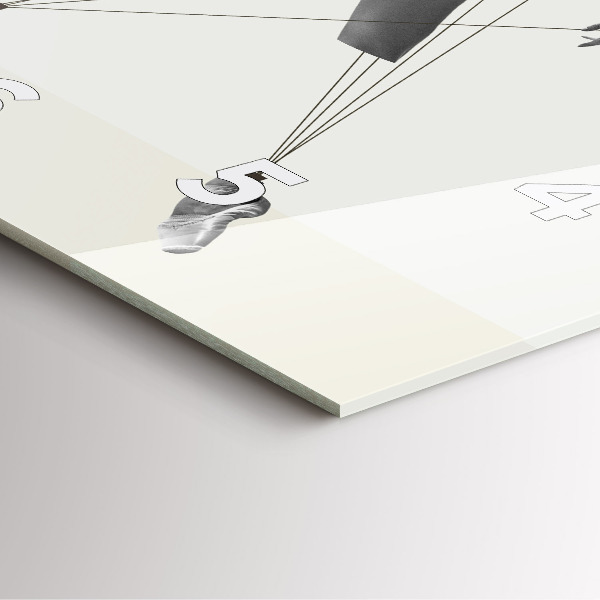 Square wall clock Abstract woman dancer