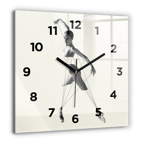 Square wall clock Abstract woman dancer