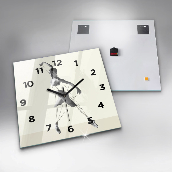 Square wall clock Abstract woman dancer