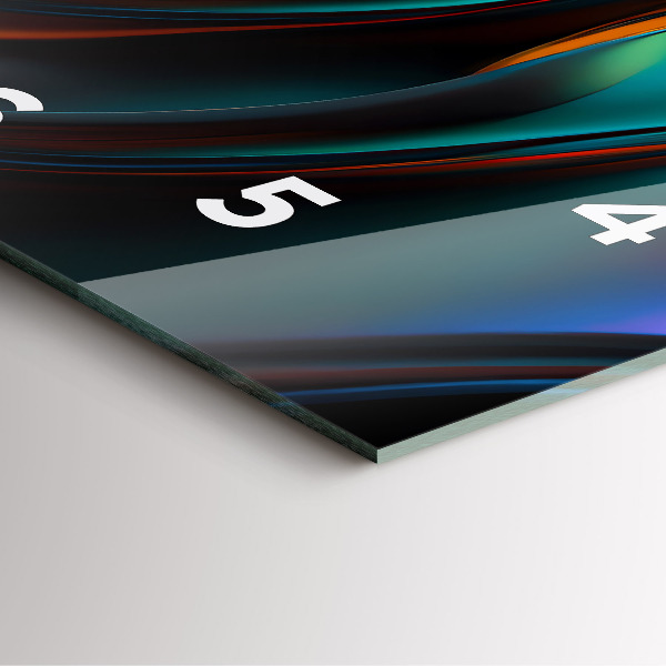 Square wall clock Futuristic wave