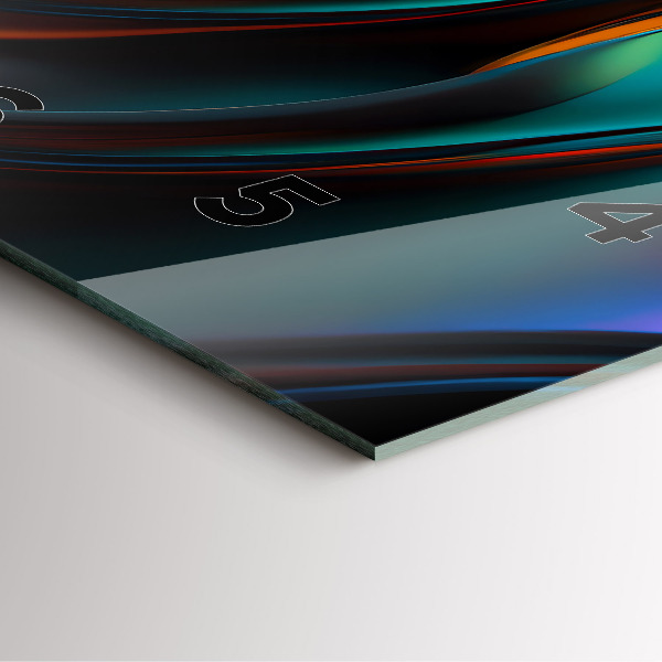 Square wall clock Futuristic wave