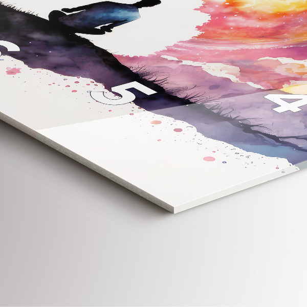 Square wall clock Meditation lifestyle