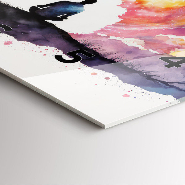 Square wall clock Meditation lifestyle