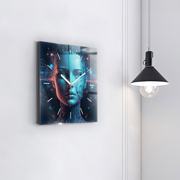 Square wall clock Artificial intelligence