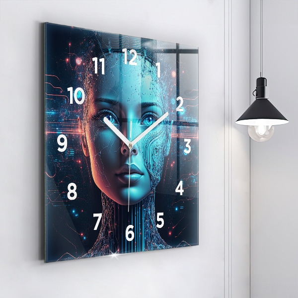 Square wall clock Artificial intelligence